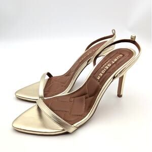 Kurt Geiger Brixton Ankle Strap Stiletto Heel Sandal Women's Gold Size US9 EU40
